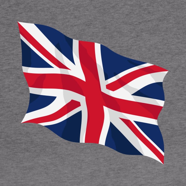 United Kingdom Waving Flag Illustration by hobrath